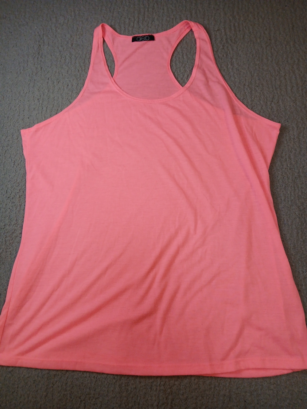 Deb Womens Tank Top Shirt Size XL Pink Light Weight Shoulderless